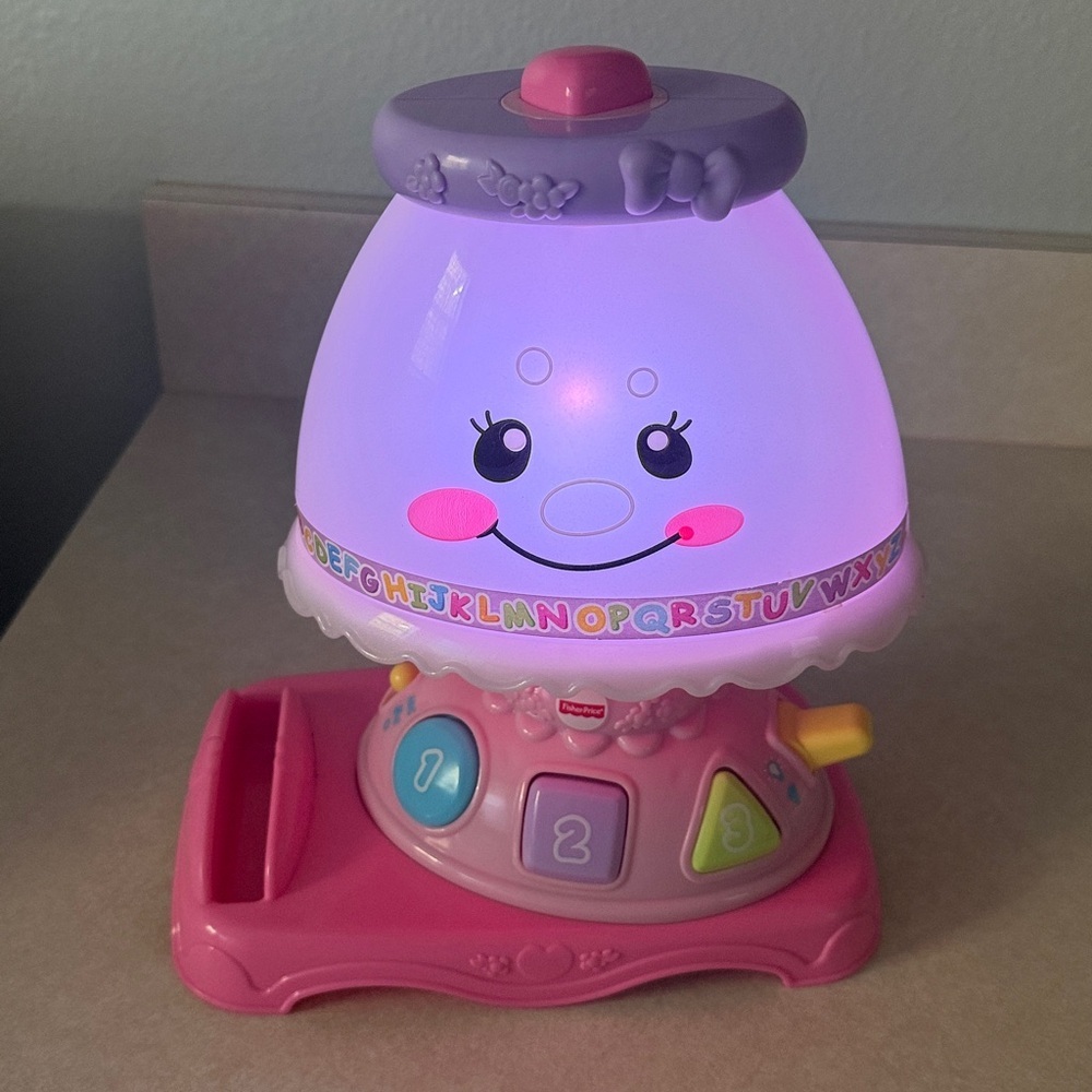 Fisher-Price Laugh & Learn My Pretty Interactive Learning Lamp Pink and Purple - Picture 4 of 8